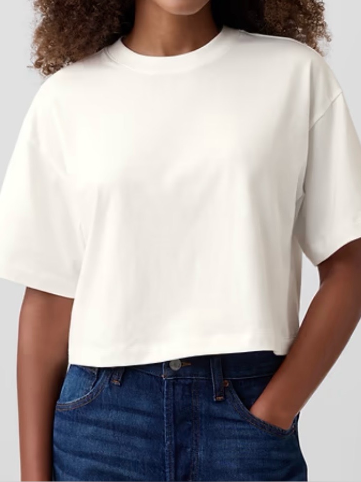 Gap Kids White Short-Sleeve Crewneck Tee